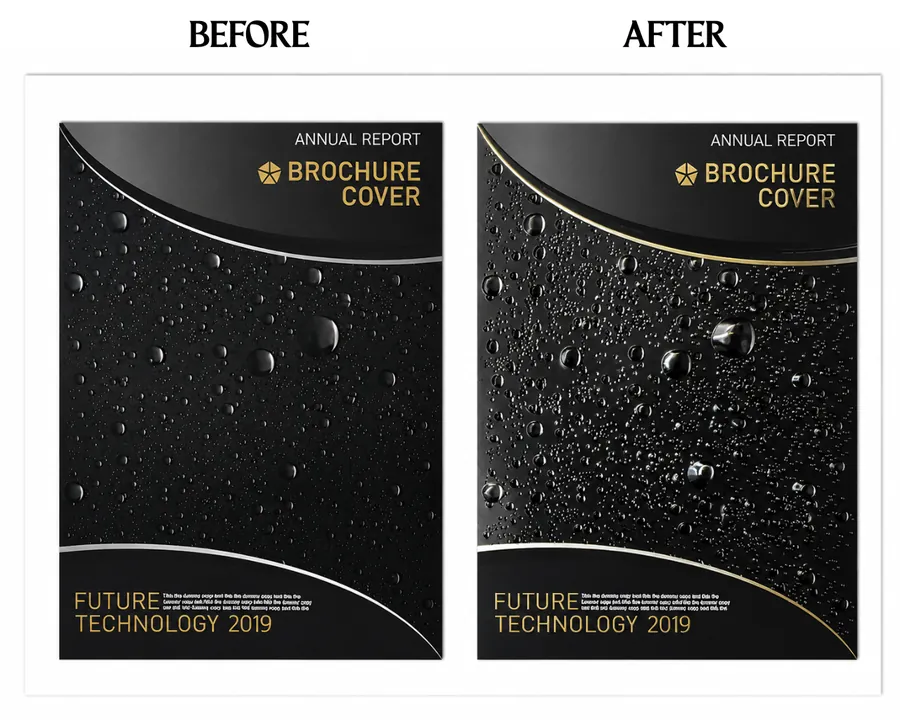 Before and after foiling project one